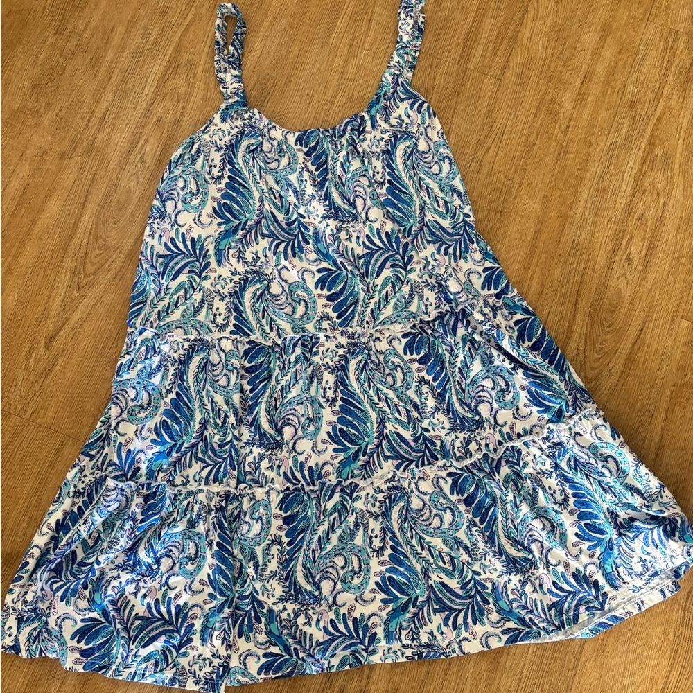 Lilly Pulitzer Blue and White Floral Dress